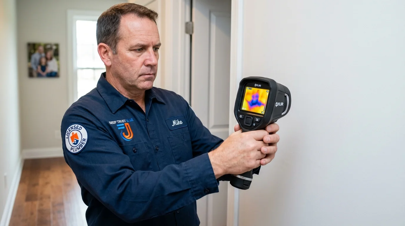 Thermal imaging leak detection by Johns Plumbing LLC in Cassopolis